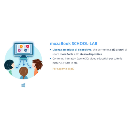 Mozaik mozaBook SCHOOL-LAB - Licenza Studente per 1 Dispositivo Windows Condiviso in Laboratorio - Abbonamento 1 Anno - Italiano