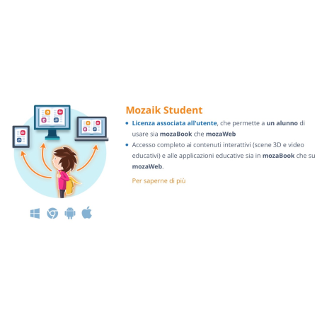 Mozaik STUDENT– Licenza Utente/Studente - Abbonamento 2 Anni – Multipiattaforma – XR Extended Reality inclusa - Italiano