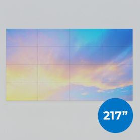 VIDEOWALL HIKVISION 4X4 - DIMENSIONI 217" - Cornice 3,5 mm